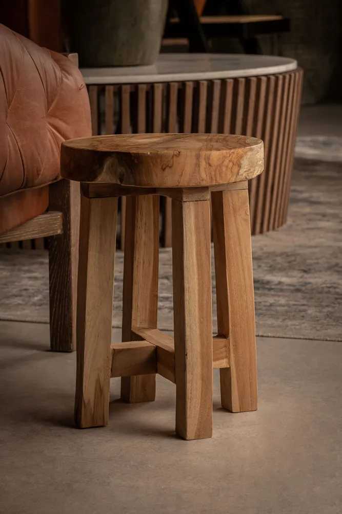 Repose-pieds - Repose- pied en bois tropical marron 35x34x40 cm - VICAL