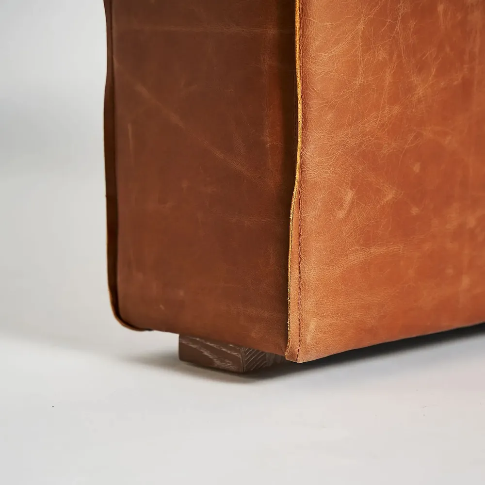 Sofas - Modular sofa in brown birch wood 24x83x54 cm - VICAL