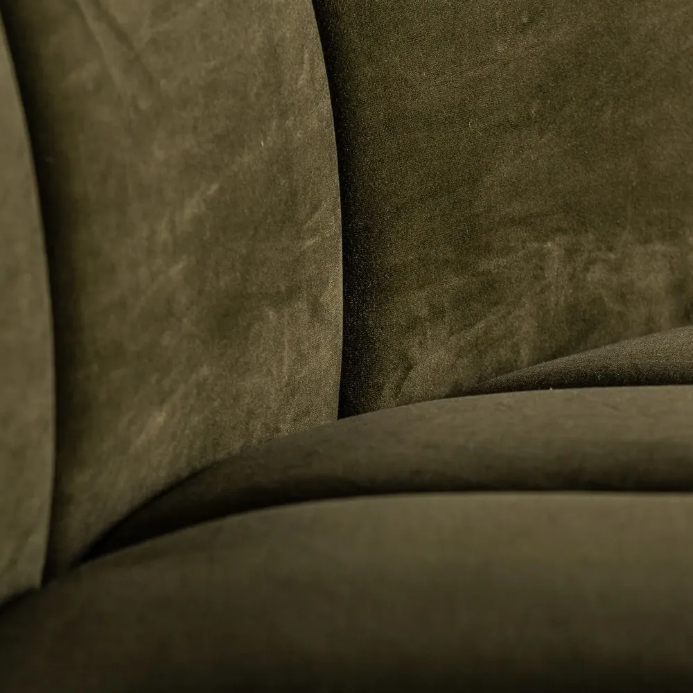 Sofas - Central sofa module in green velvet 120x76x87 cm - VICAL