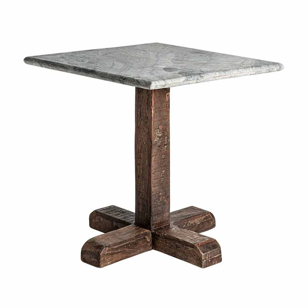 Other tables - Bar table in gray mango wood 70x70x77 cm - VICAL