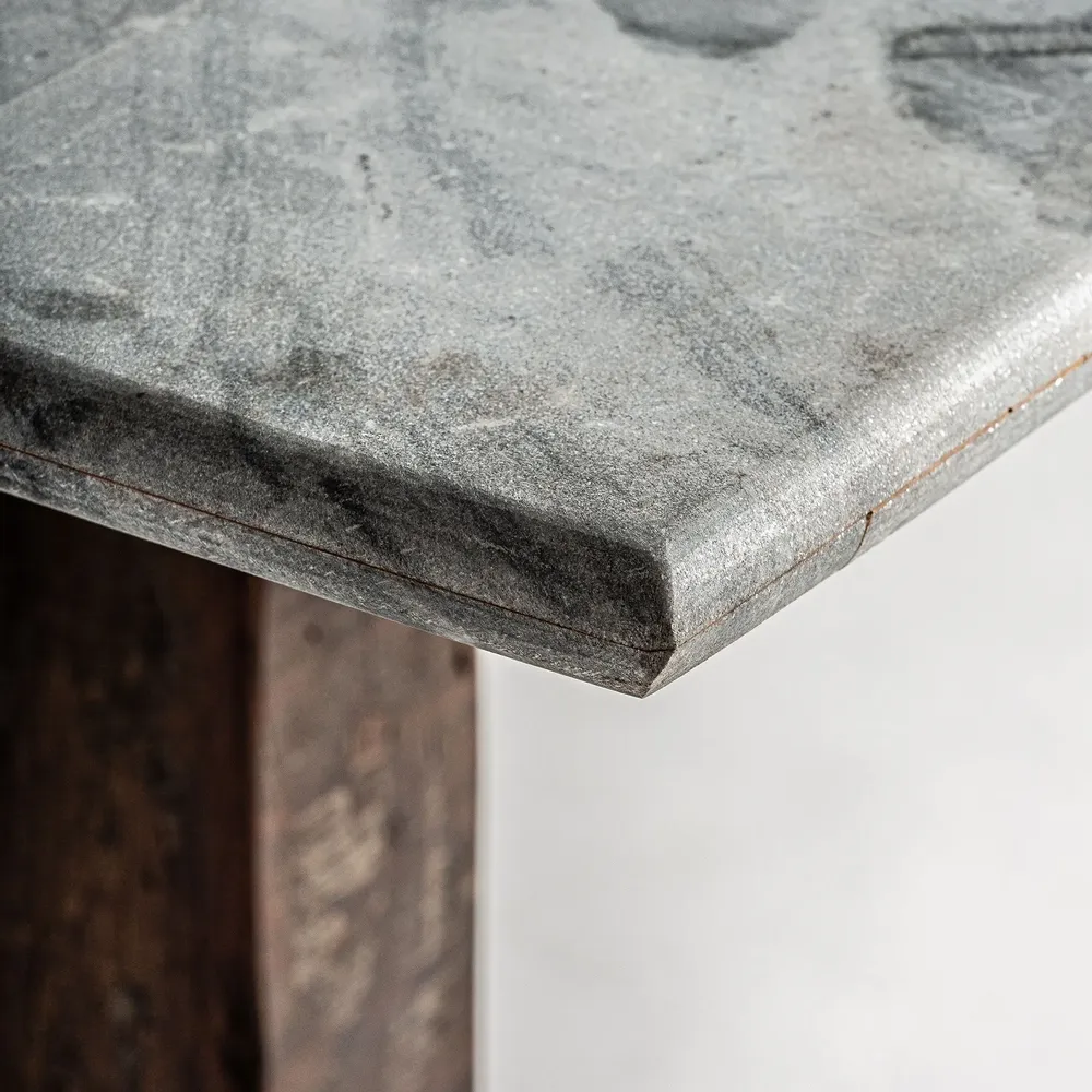 Other tables - Bar table in gray mango wood 70x70x77 cm - VICAL