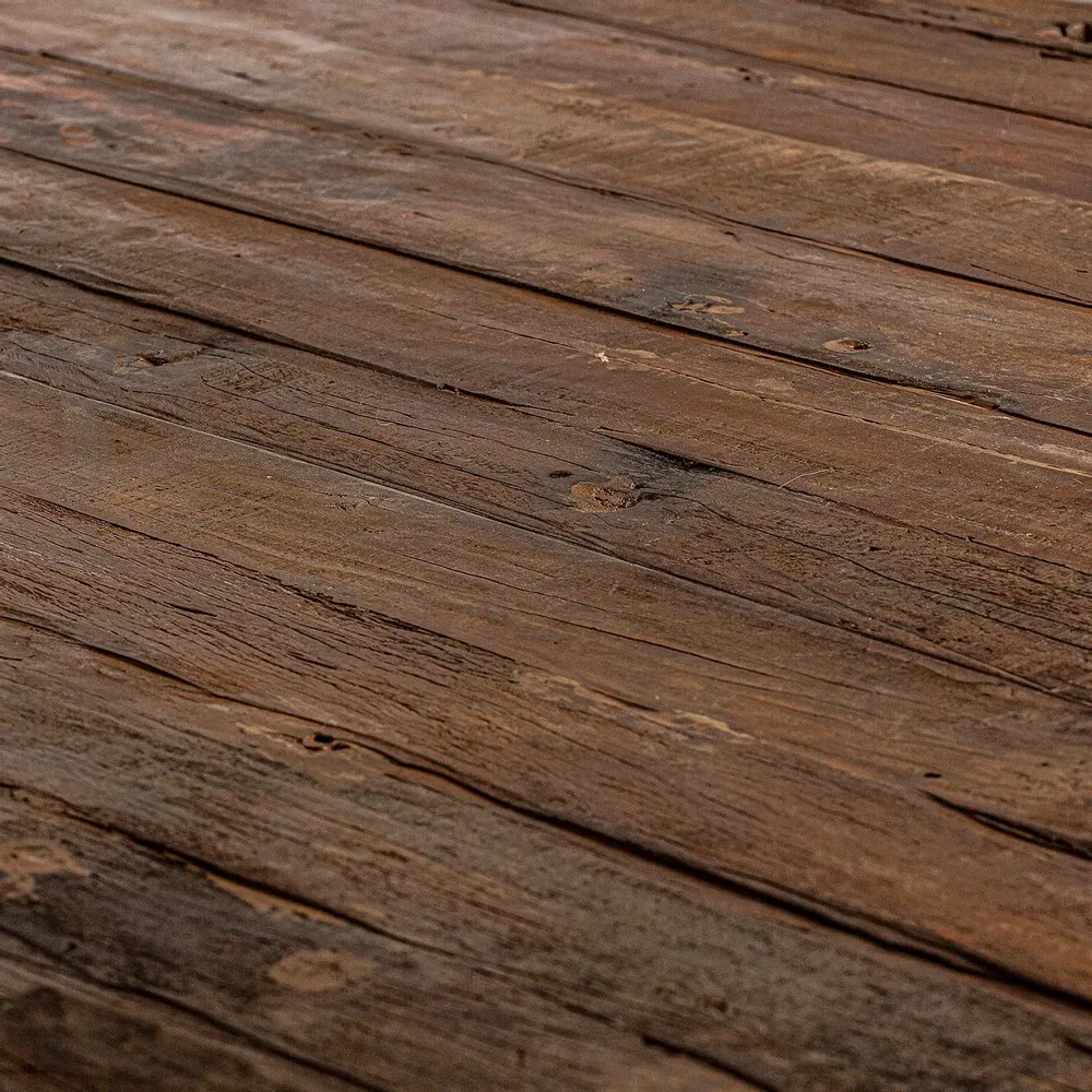 Dining Tables - Brown mango wood living room table 160x160x76 cm - VICAL