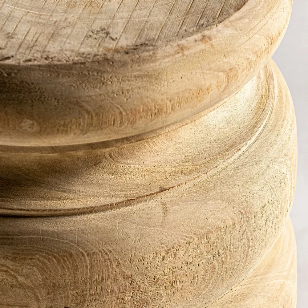 Footrests - Brown mango wood footrest 33x33x45 cm - VICAL