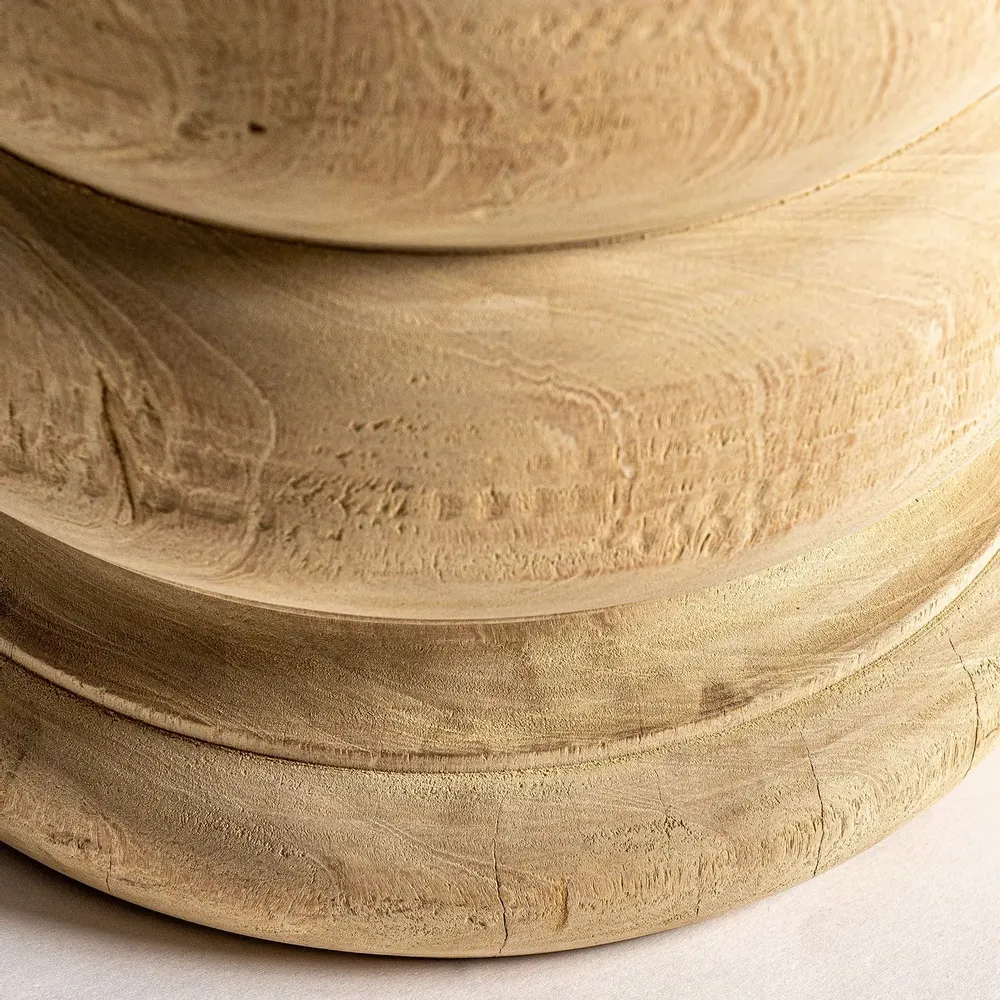 Footrests - Brown mango wood footrest 33x33x45 cm - VICAL