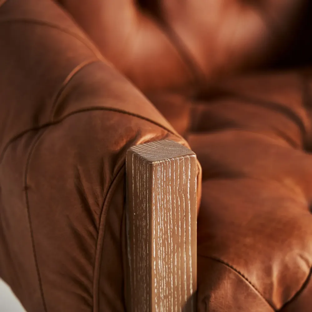 Armchairs - Brown birch wood armchair 82x79x76 cm - VICAL