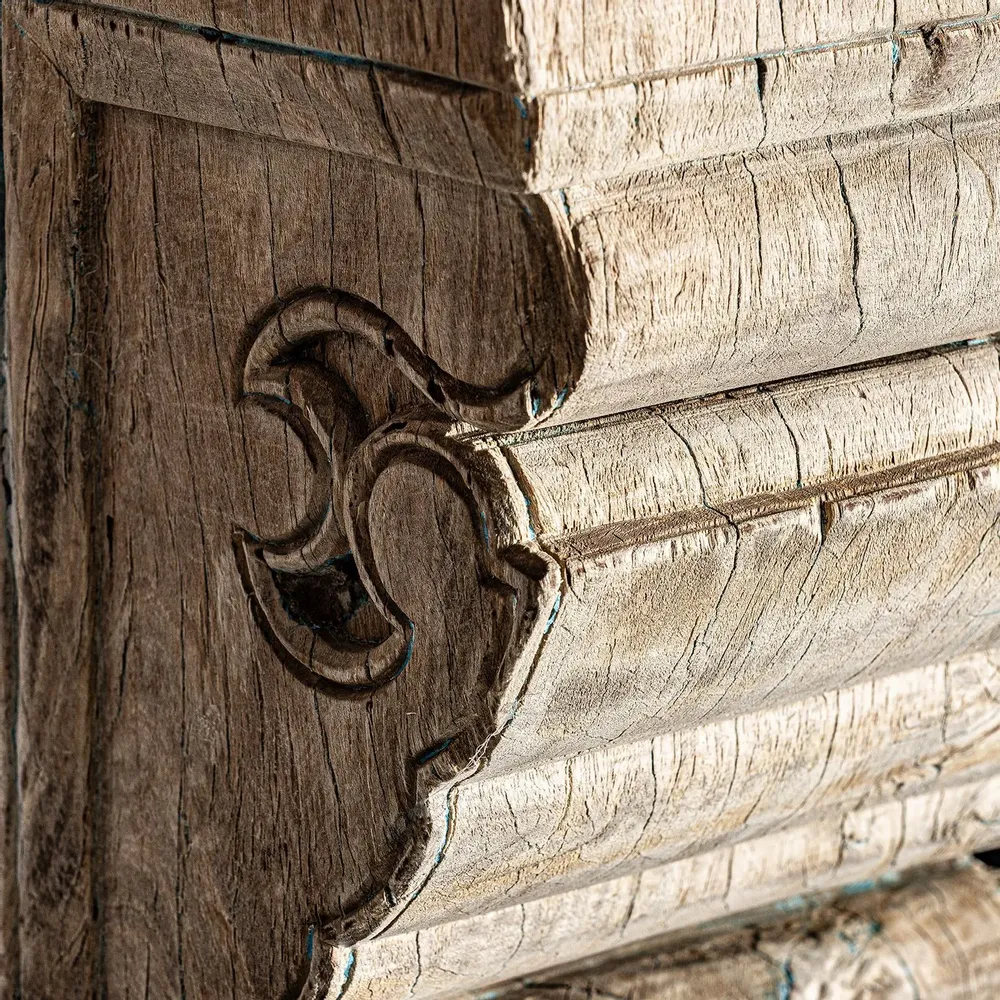 Shelves - Cream mango wood rack 42x26x34 cm - VICAL