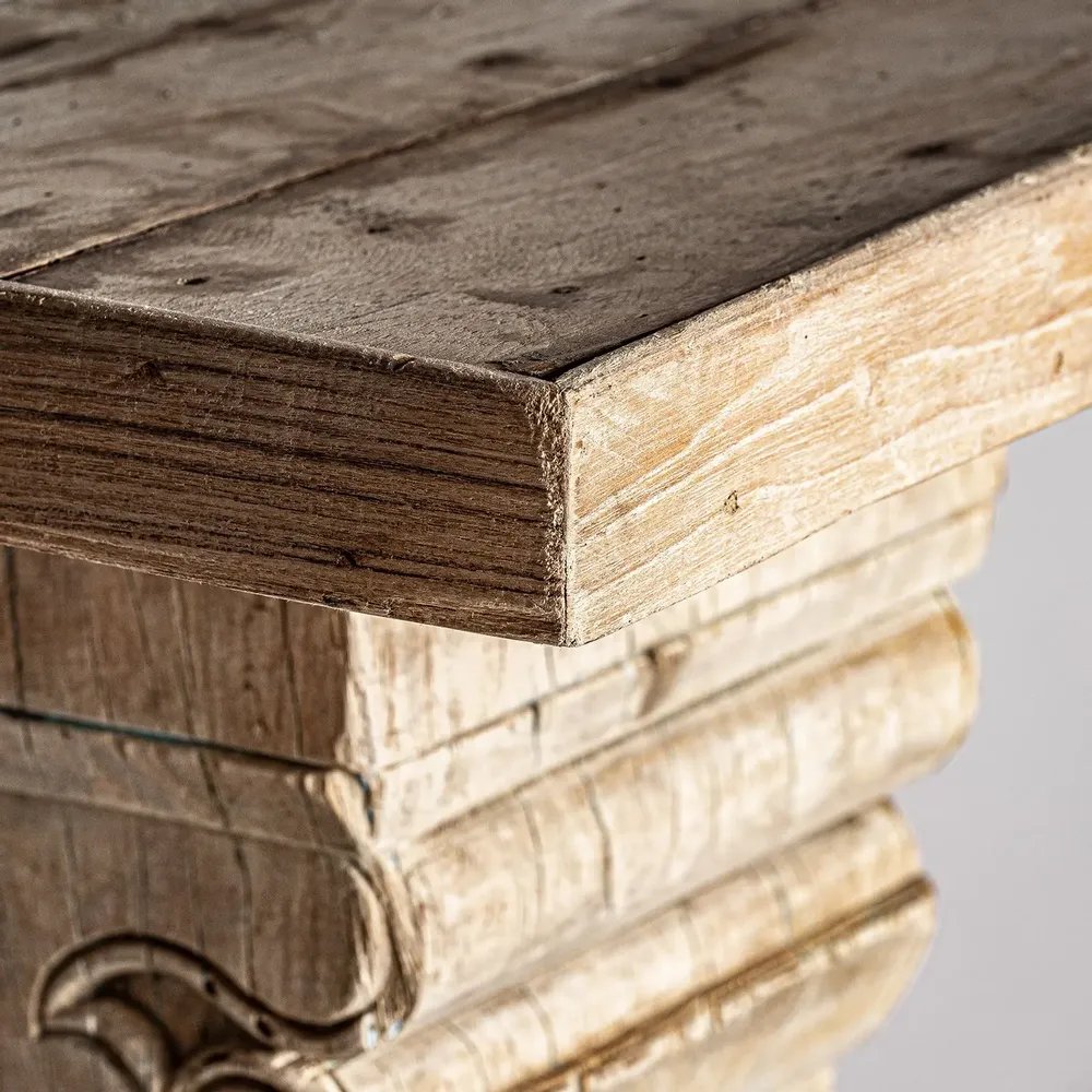 Shelves - Cream mango wood rack 42x26x34 cm - VICAL