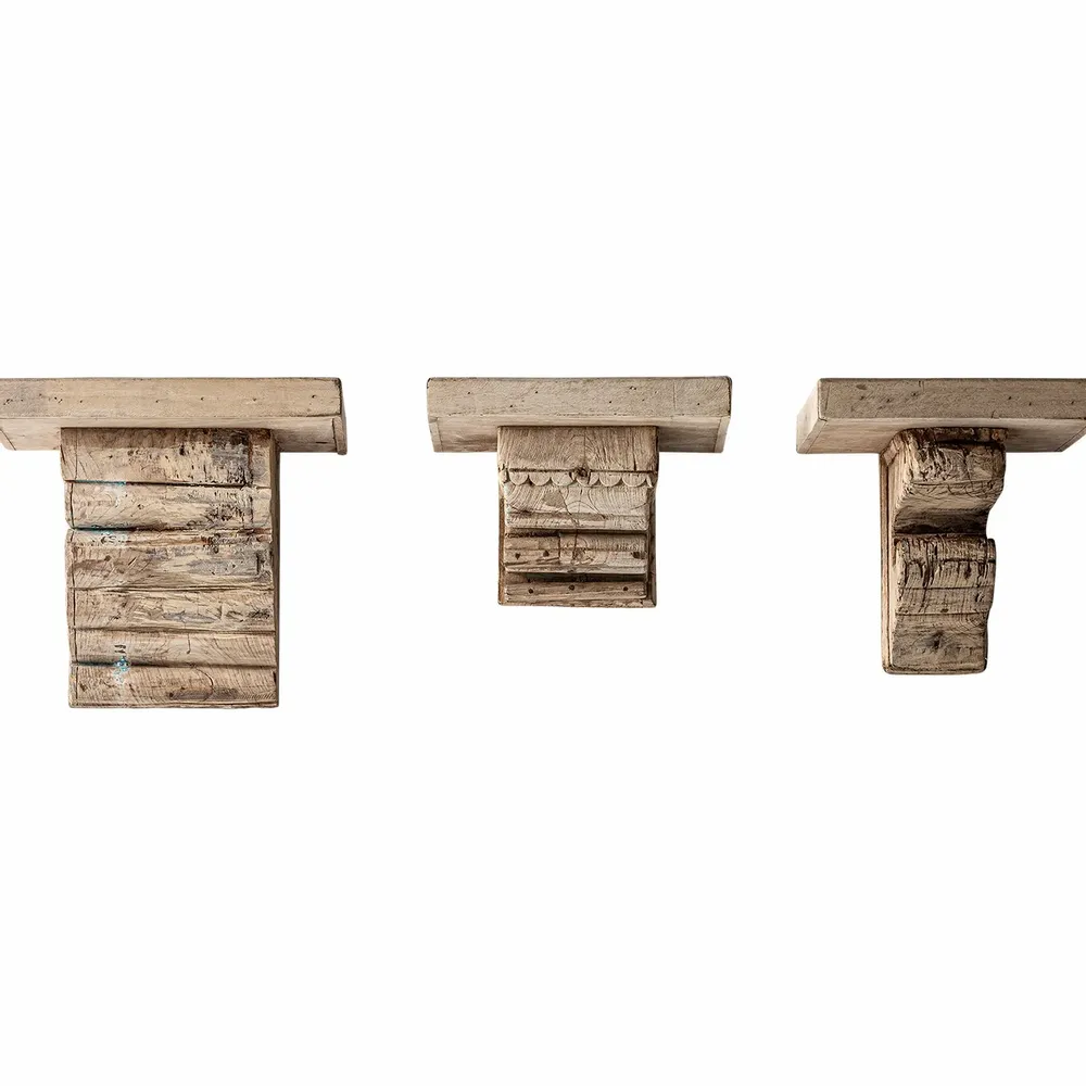 Shelves - Cream mango wood rack 42x26x34 cm - VICAL