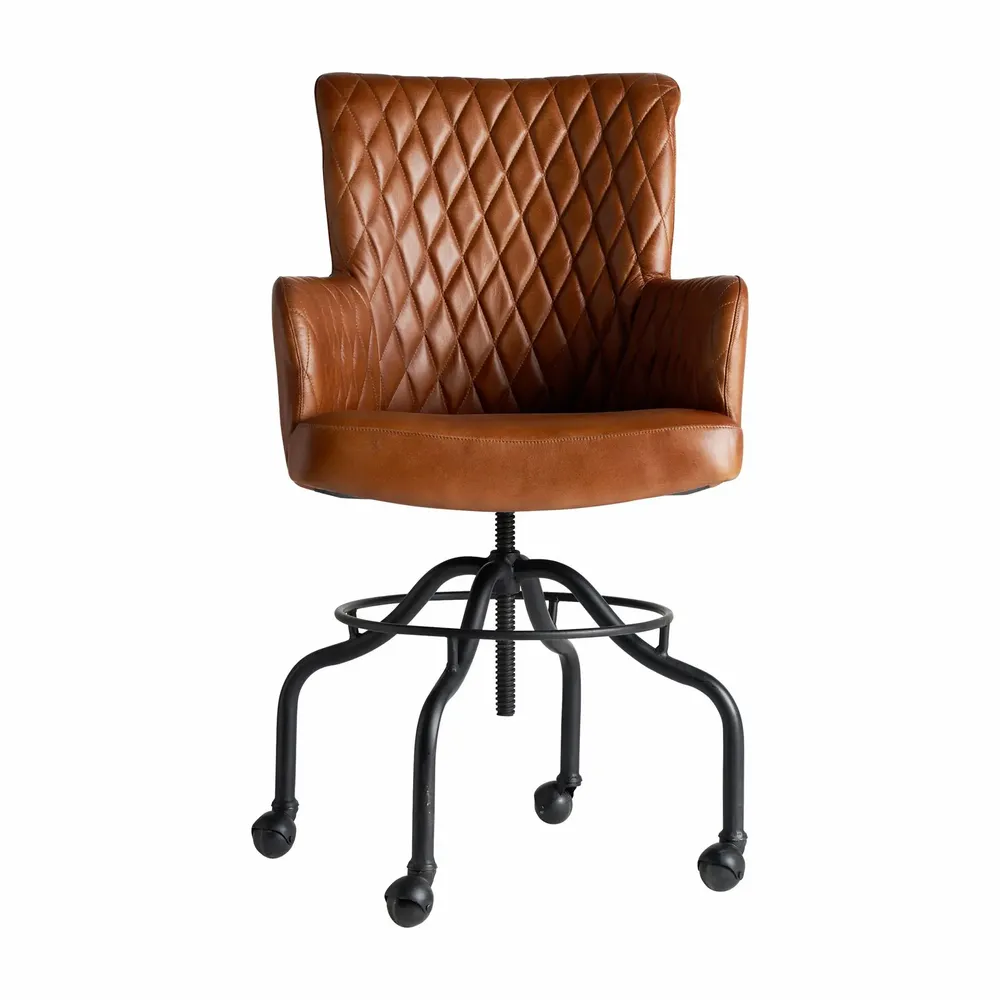 Chairs - Office chair in black mango wood 61x58x95 cm - VICAL