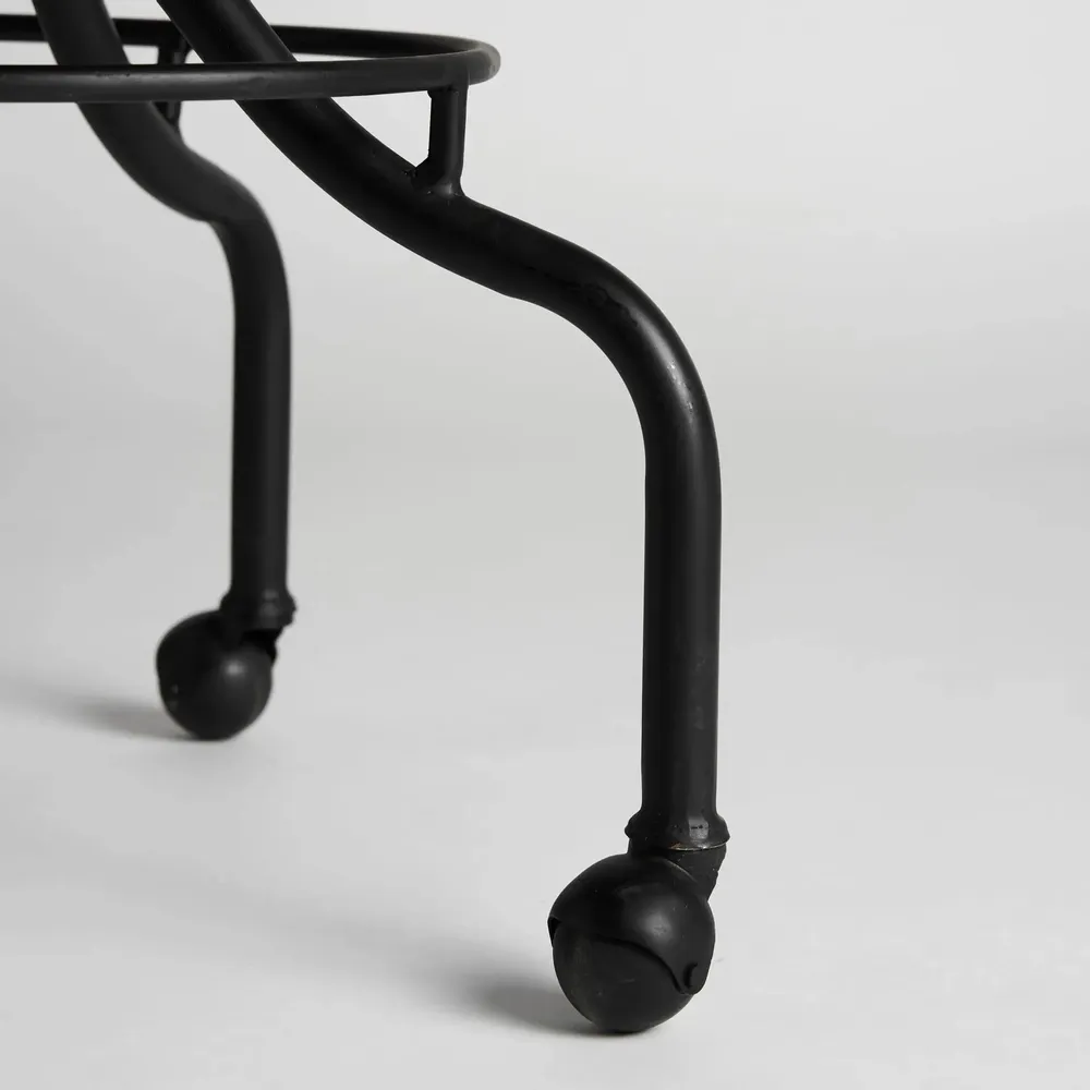 Chairs - Office chair in black mango wood 61x58x95 cm - VICAL