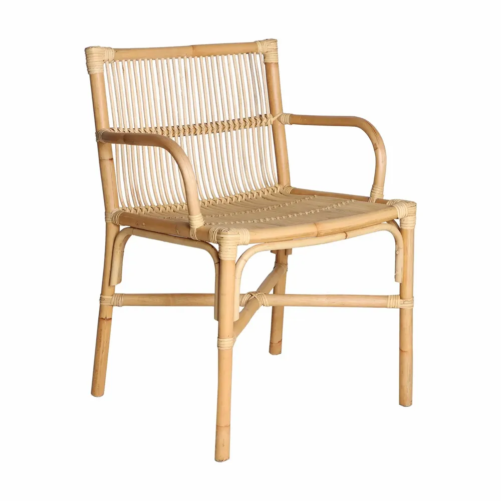 Chaises - Fauteuil en rotin marron 57x50x81 cm - VICAL