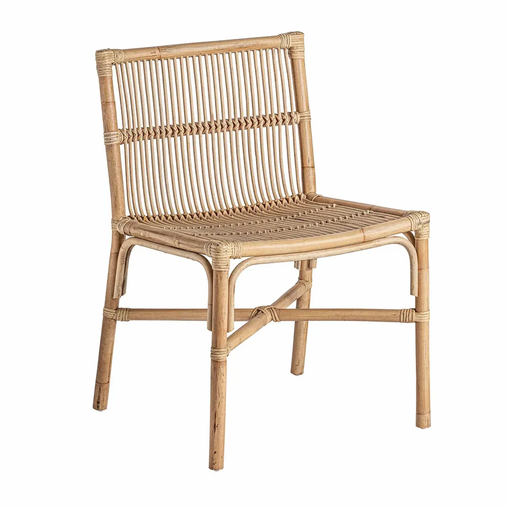 Chairs - Brown rattan chair 53x56x81 cm - VICAL