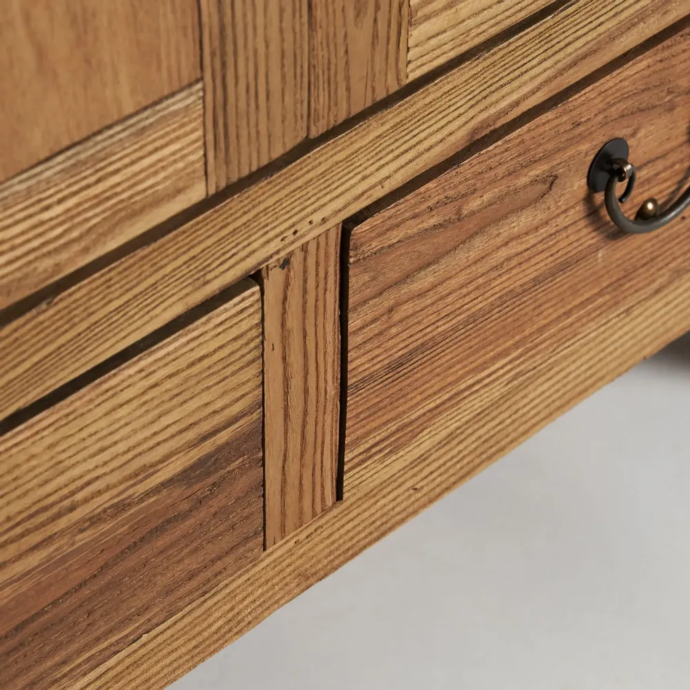 Wardrobe - Brown elm wood cabinet 100x55x200 cm - VICAL