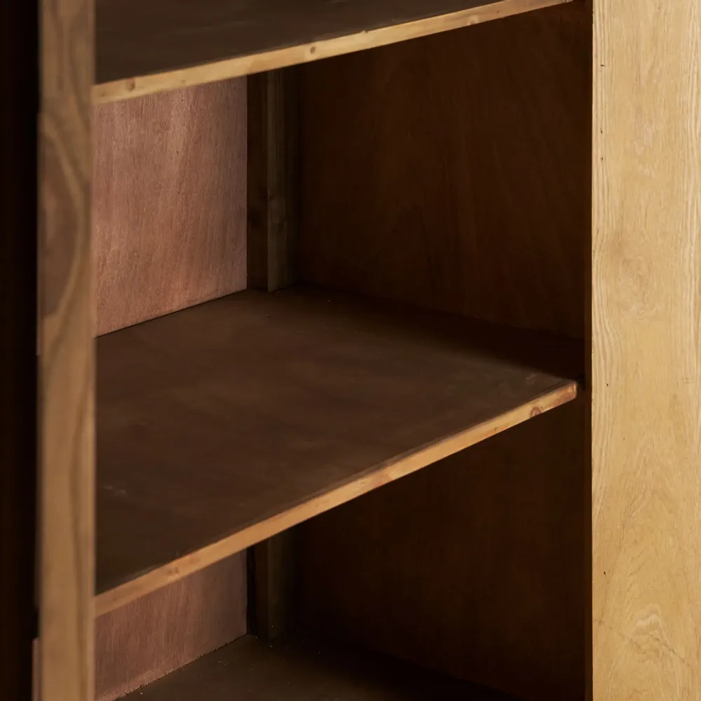 Wardrobe - Brown elm wood cabinet 100x55x200 cm - VICAL