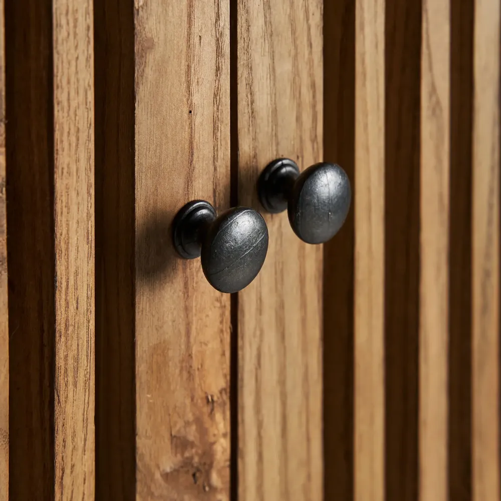 Armoires - Armoire en bois d´orme noir 100x45x160 cm - VICAL