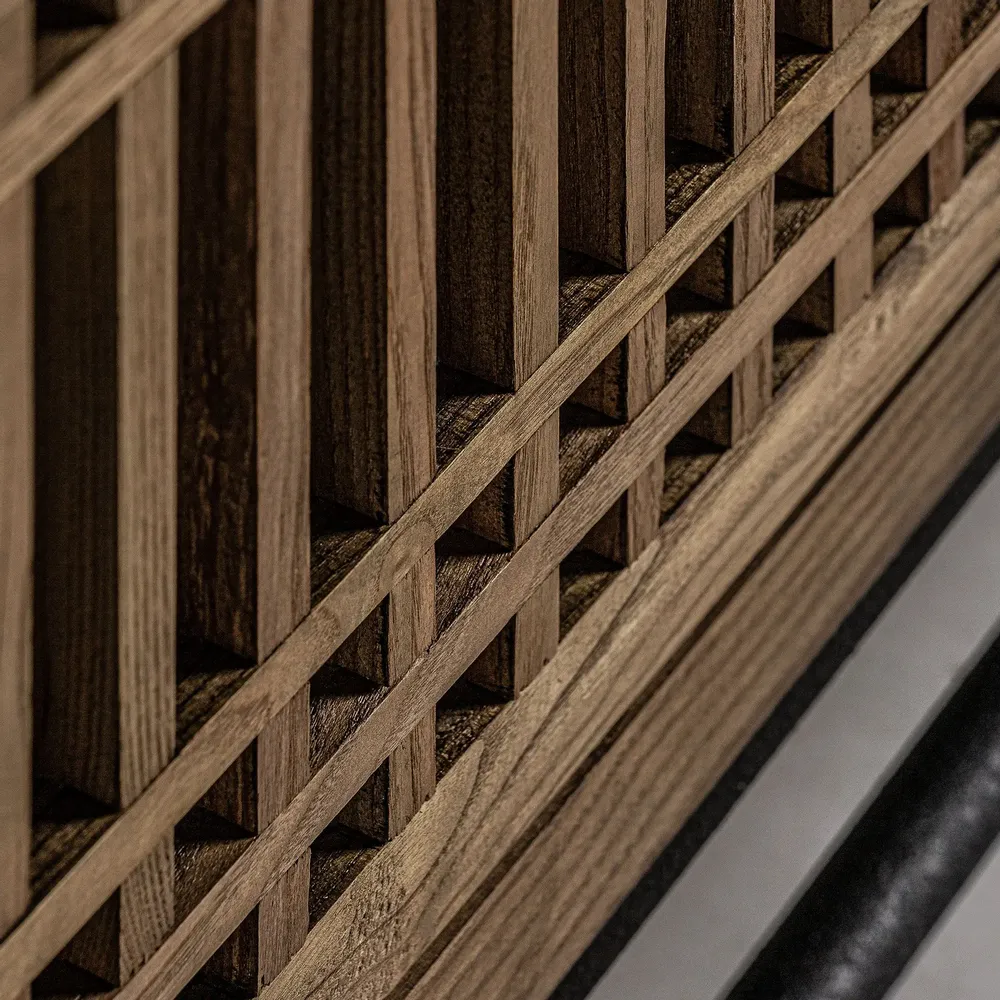 Meubles TV - Meuble tv en bois d´orme noir 200x45x65 cm - VICAL