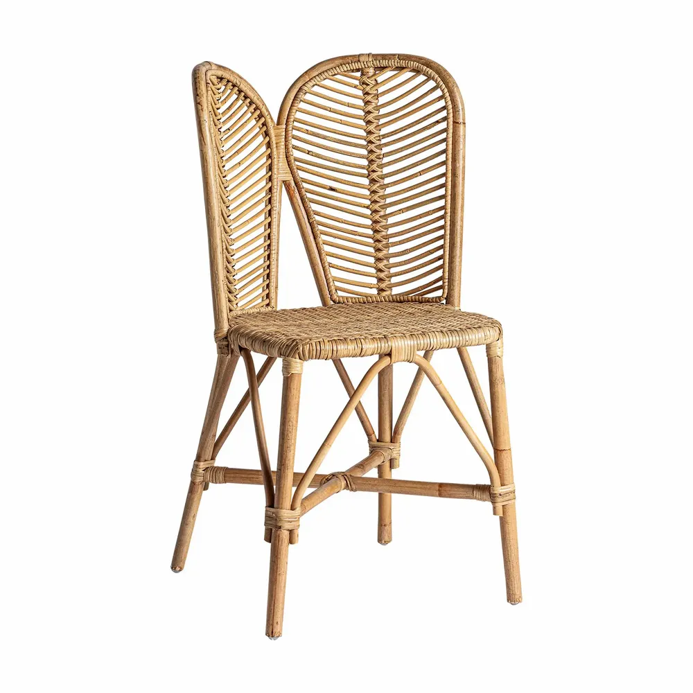 Chairs - Brown rattan chair 47x50x84 cm - VICAL