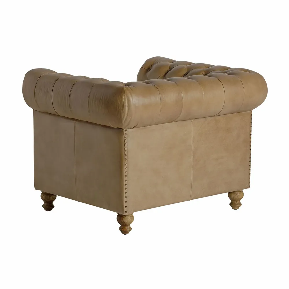 Fauteuils - Fauteuil en peau marron 107x83x75 cm - VICAL