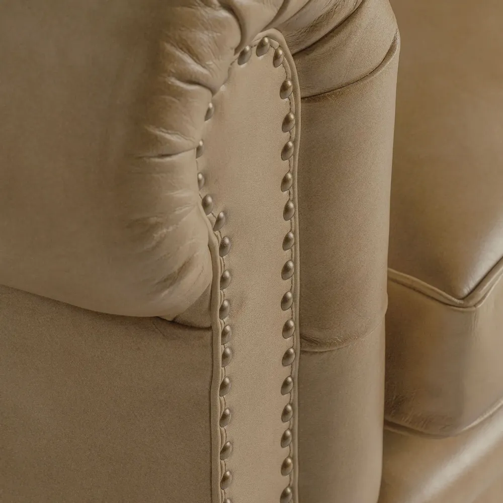 Fauteuils - Fauteuil en peau marron 107x83x75 cm - VICAL