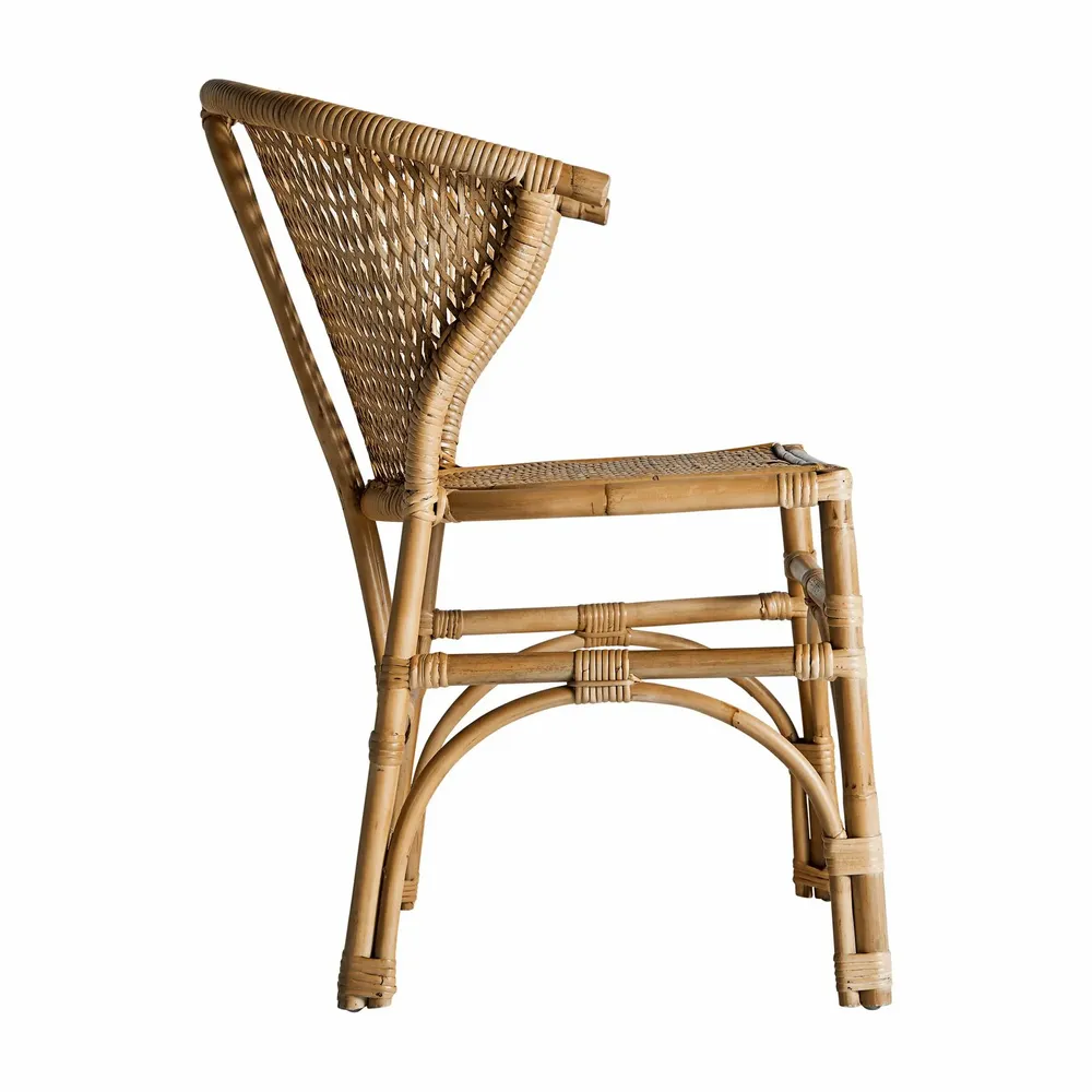 Chairs - Brown rattan chair 53x53x82 cm - VICAL