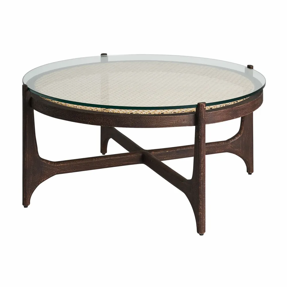 Coffee tables - Brown mango wood coffee table 92x92x41 cm - VICAL