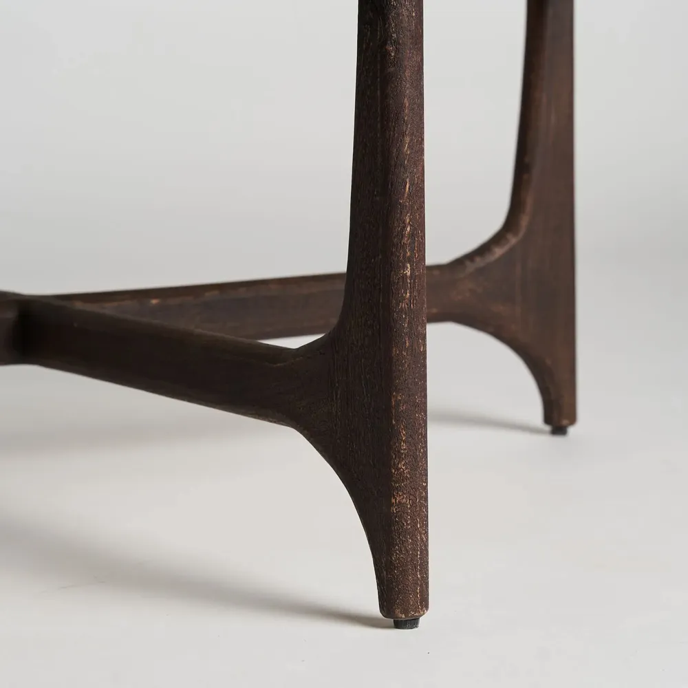 Coffee tables - Brown mango wood coffee table 92x92x41 cm - VICAL