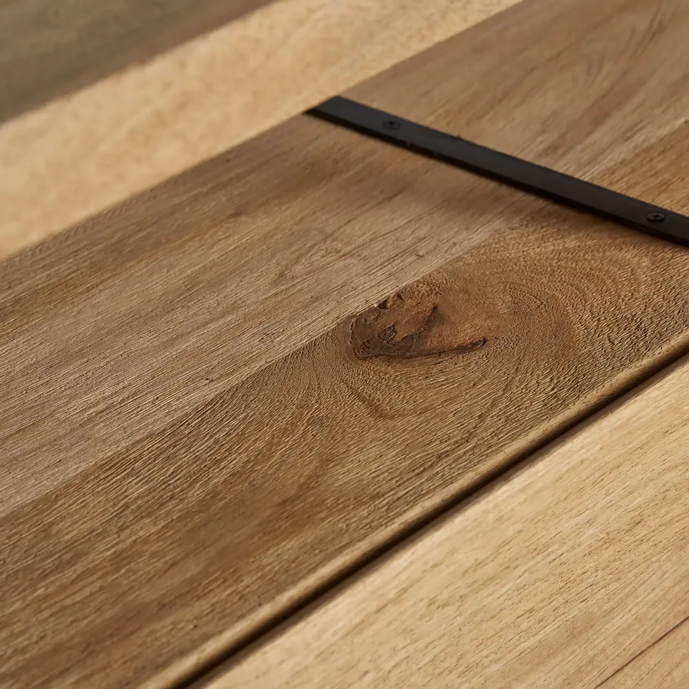 TV stands - TV cabinet in black mango wood 190x40x52 cm - VICAL