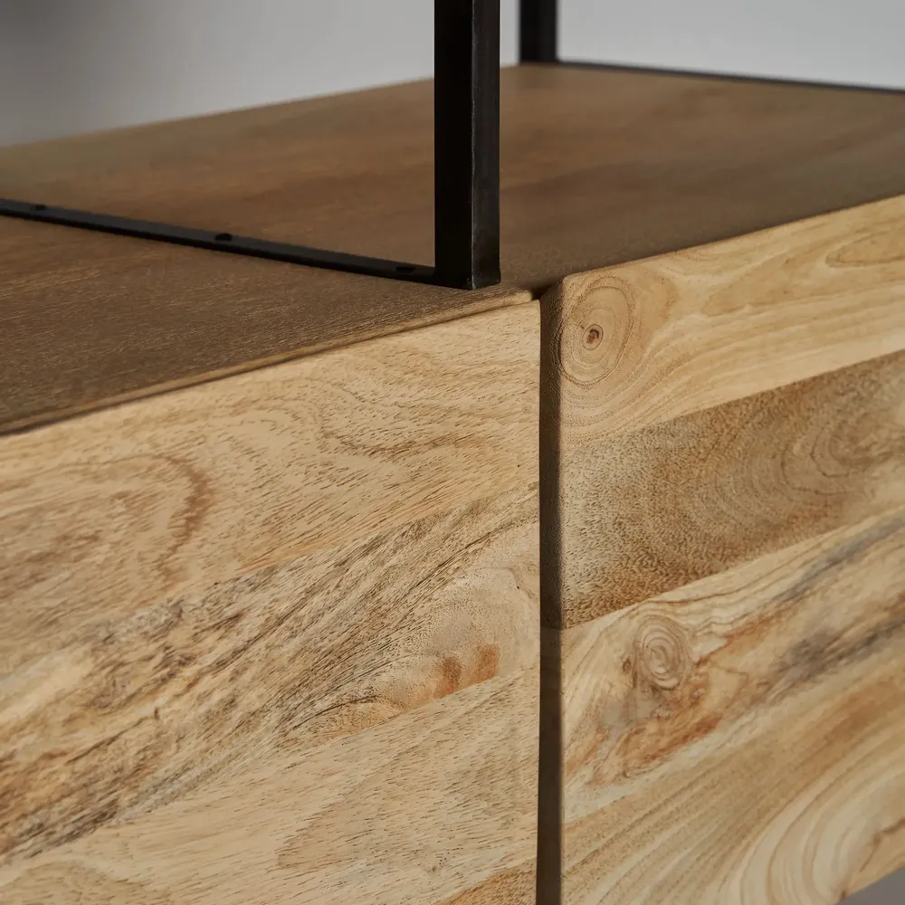 Buffets - Buffet en bois de mangue brun clair 170x43x76 cm - VICAL