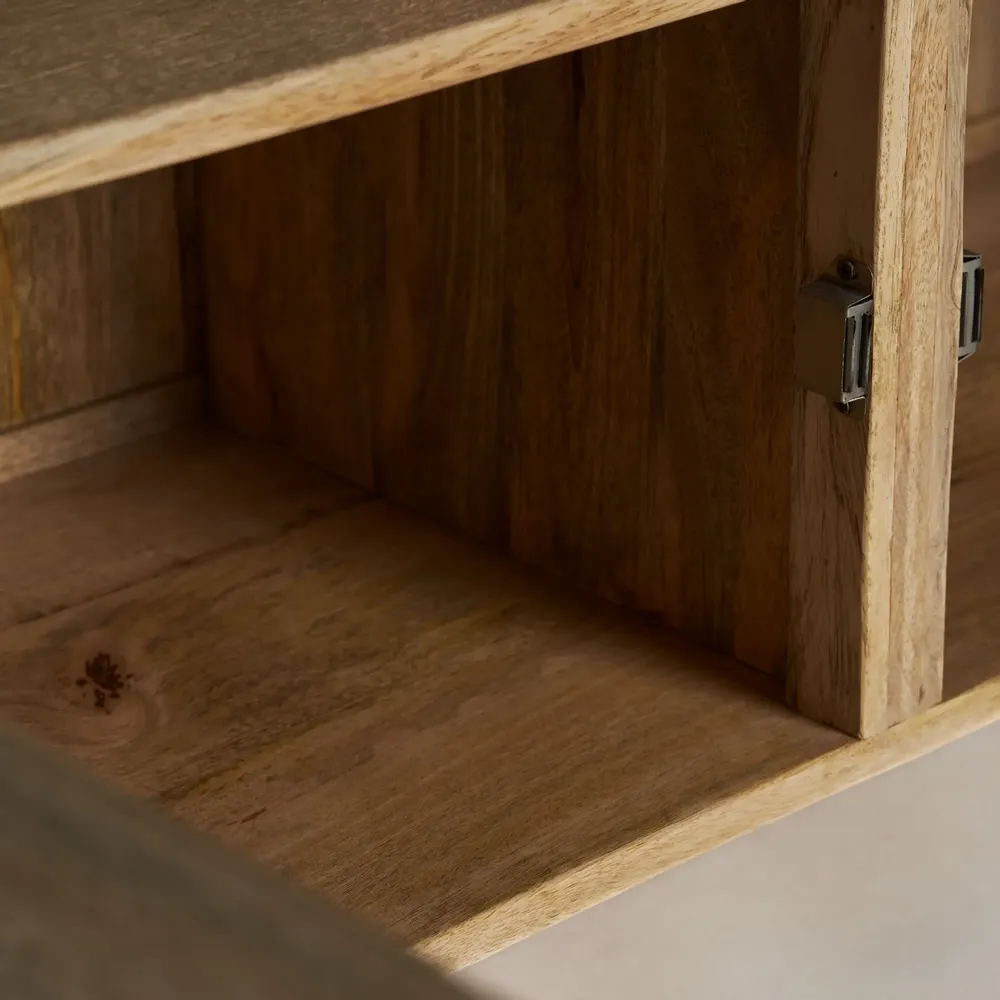 Buffets - Buffet en bois de mangue brun clair 170x43x76 cm - VICAL