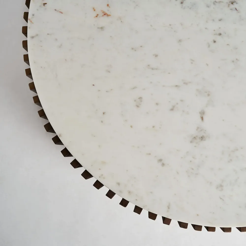 Tables basses - Table basse en bois d´acacia blanc 100x100x42 cm - VICAL