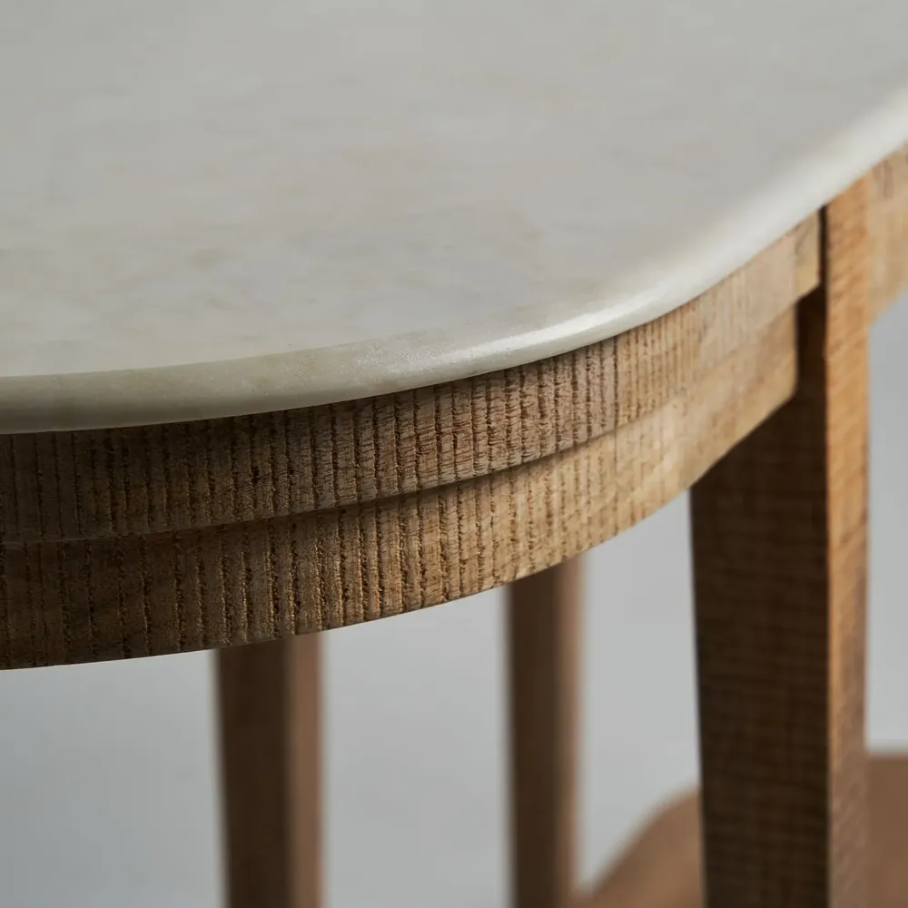 Console table - Brown mango wood console 140x42x81 cm - VICAL