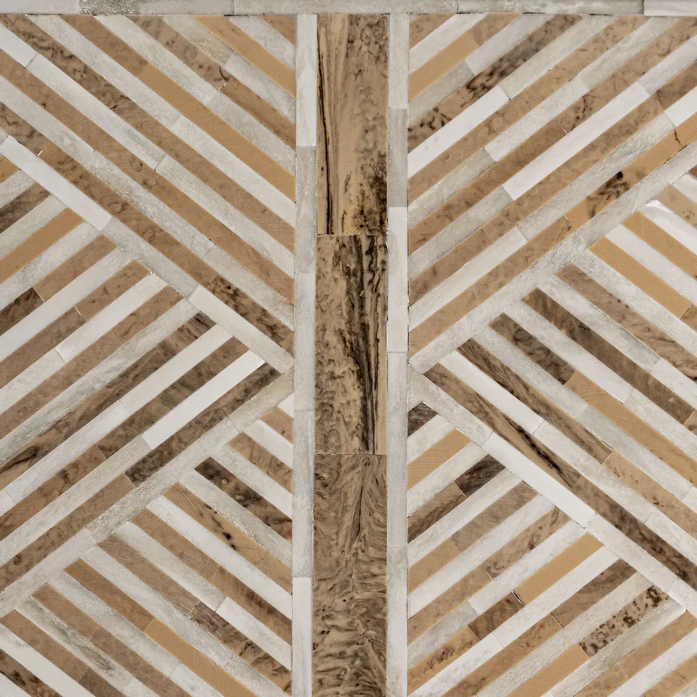 Wardrobe - Brown mango wood cabinet 100x40x140 cm - VICAL