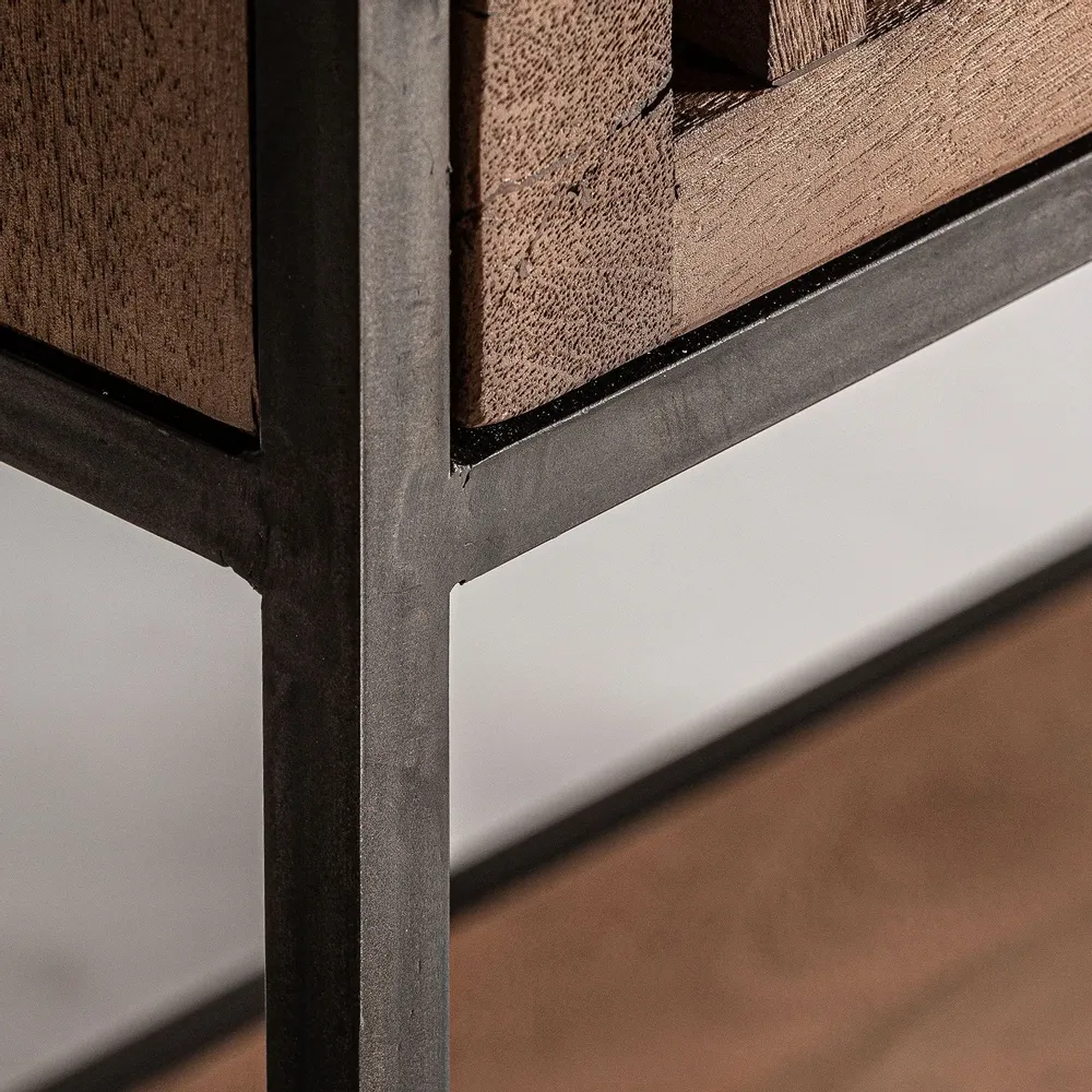 Armoires - Armoire en bois de mangue noir 90x45x195 cm - VICAL