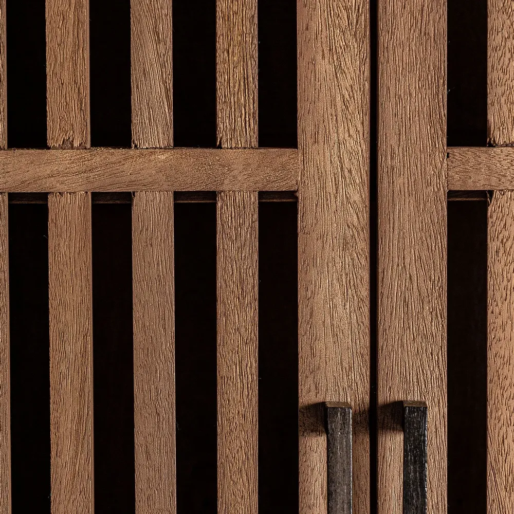 Armoires - Armoire en bois de mangue noir 90x45x195 cm - VICAL