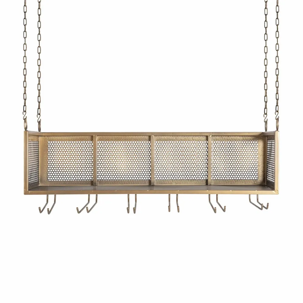 Other tables - Gold iron bar cabinet 80x40x28 cm - VICAL