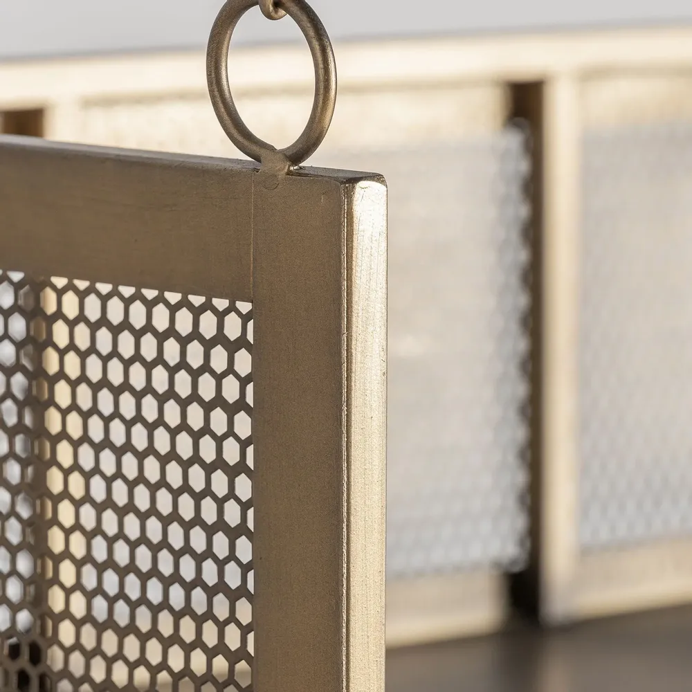 Other tables - Gold iron bar cabinet 80x40x28 cm - VICAL