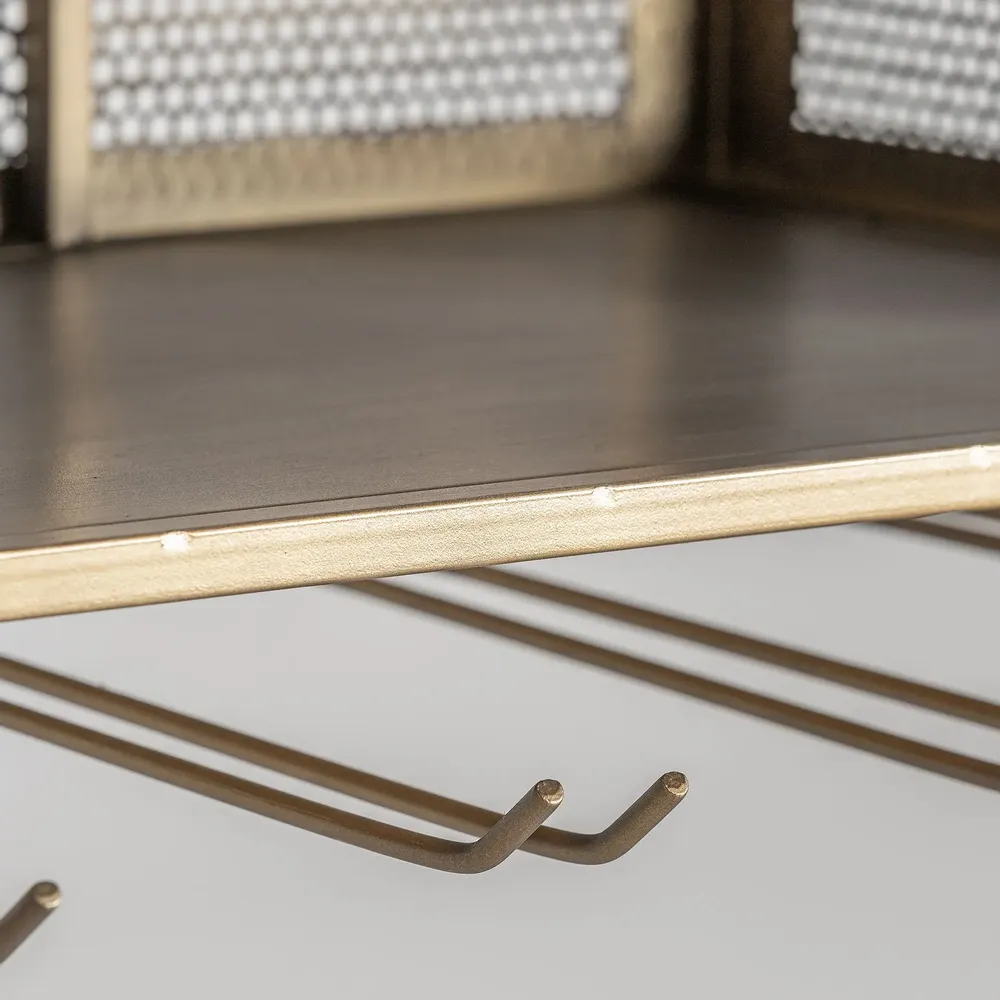 Other tables - Gold iron bar cabinet 80x40x28 cm - VICAL