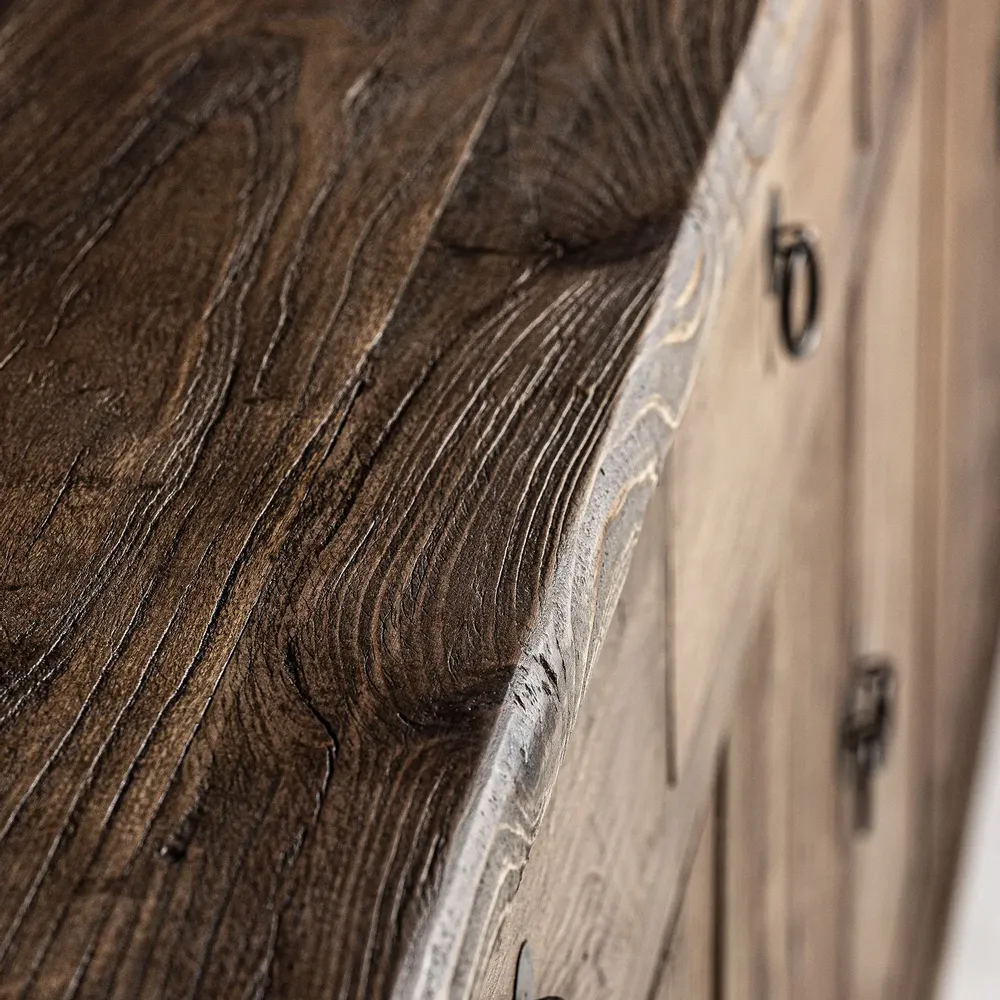 Sideboards - Brown elm wood sideboard 250x50x80 cm - VICAL