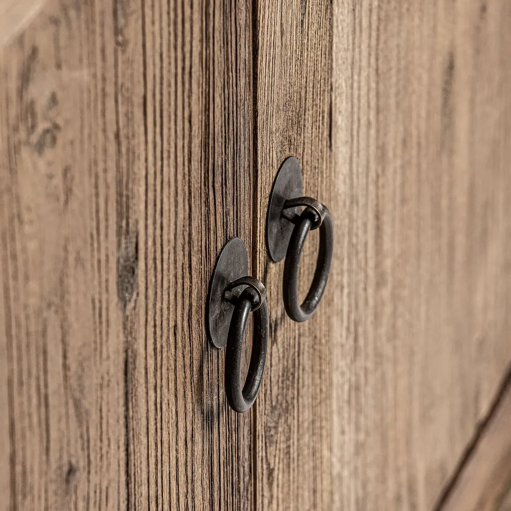 Sideboards - Brown elm wood sideboard 250x50x80 cm - VICAL
