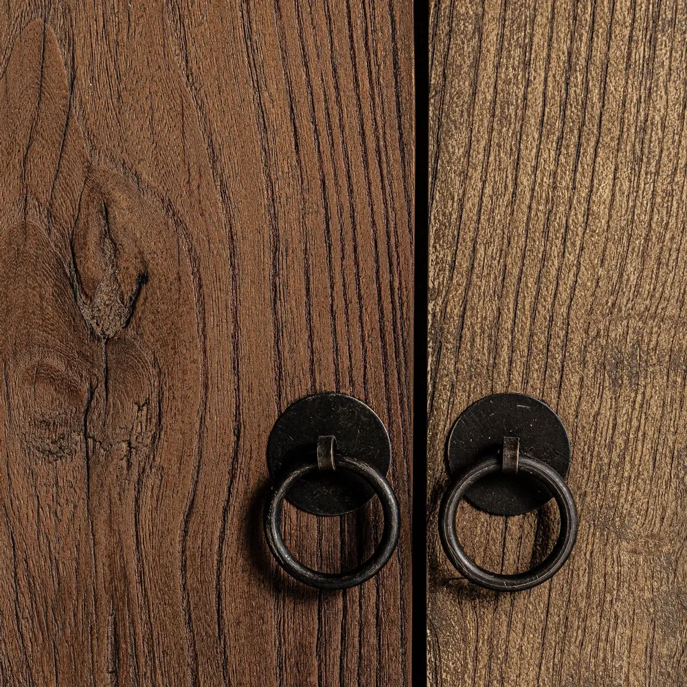 Sideboards - Brown elm wood sideboard 250x50x80 cm - VICAL