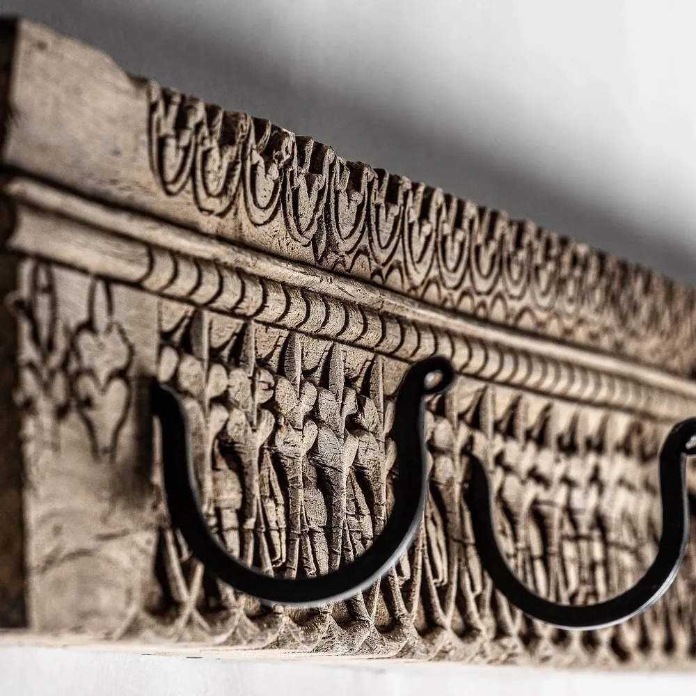 Objets de décoration - Cintre en bois de teck marron 125x12x15 cm - VICAL