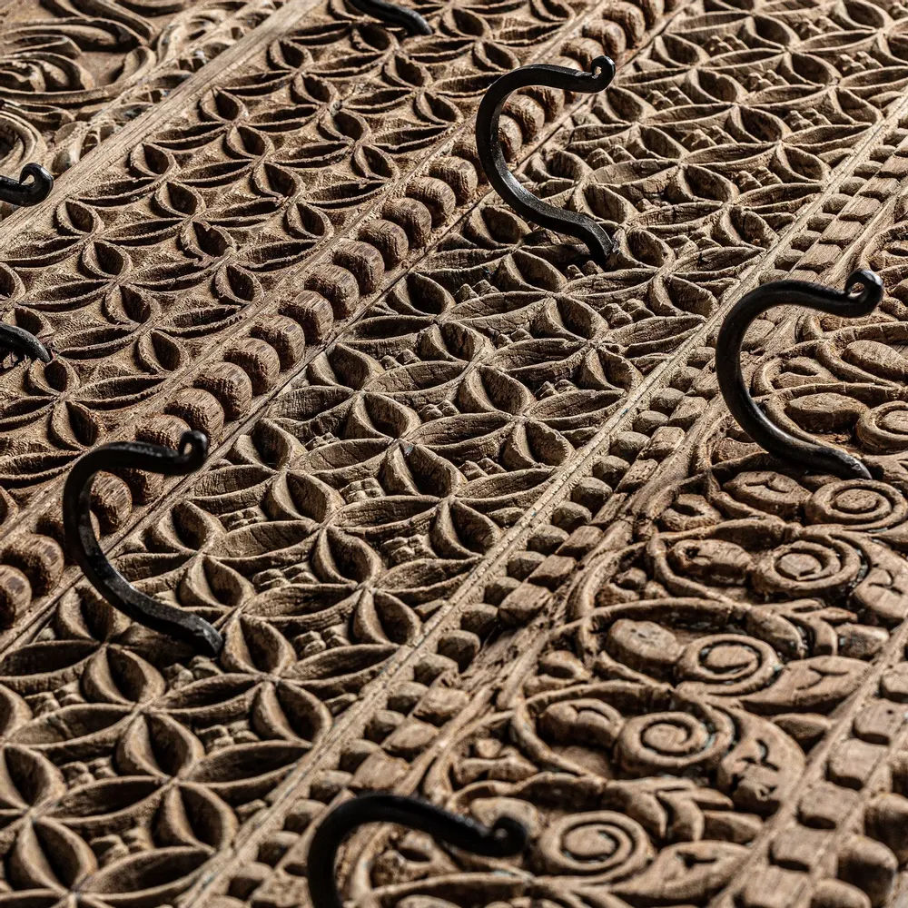 Objets de décoration - Cintre en bois de teck marron 125x12x15 cm - VICAL