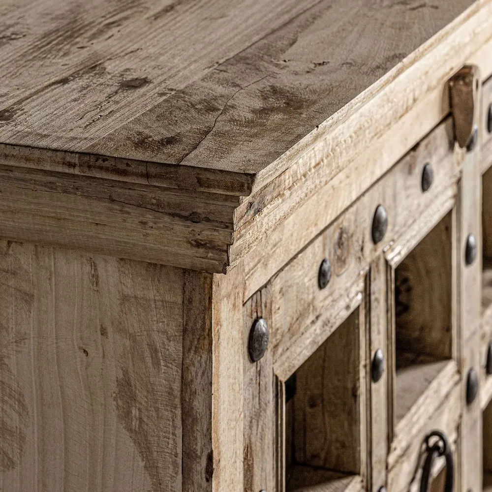 Buffets - Buffet en bois de mangue marron 219x59x102 cm - VICAL