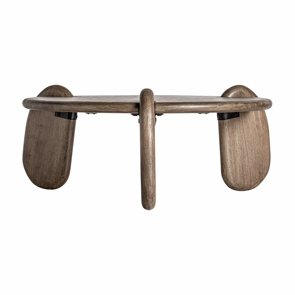 Tables basses - Table basse en bois de mangue marron 100x100x40 cm - VICAL