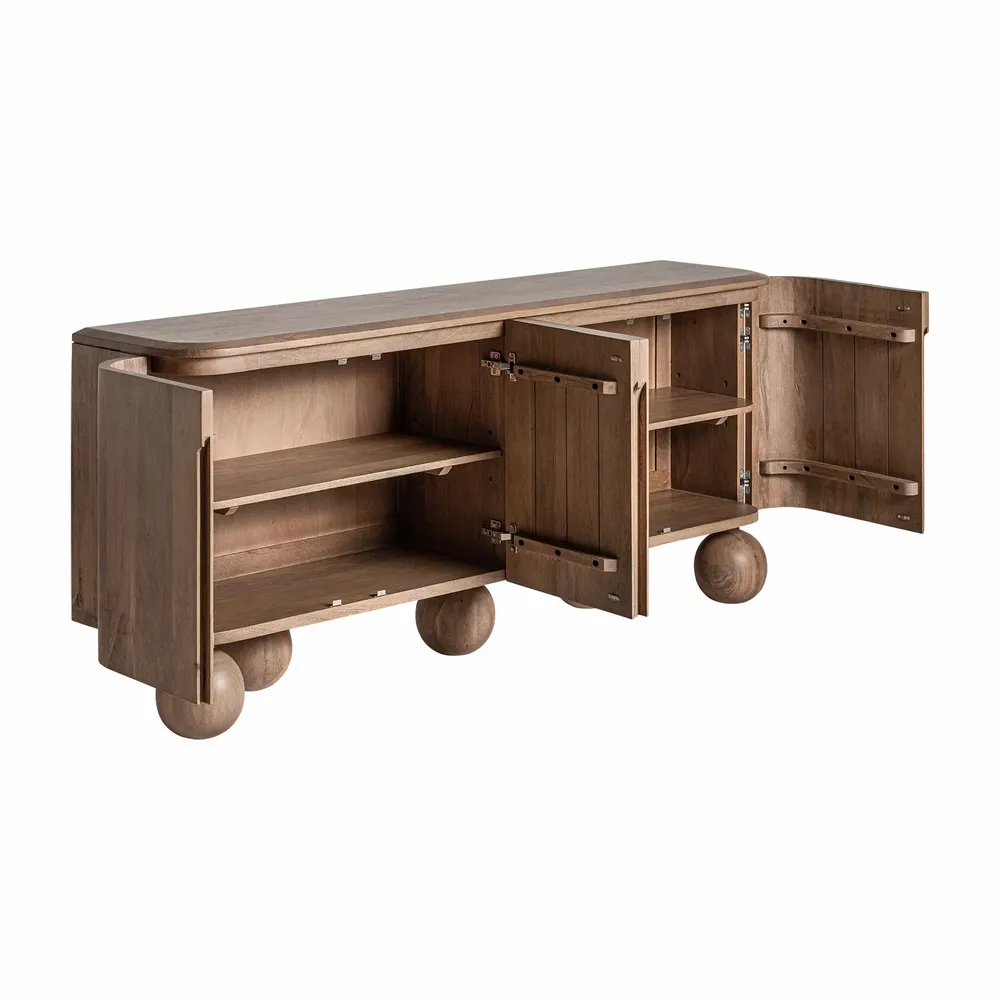 Buffets - Buffet en bois de mangue marron 180x40x81 cm - VICAL
