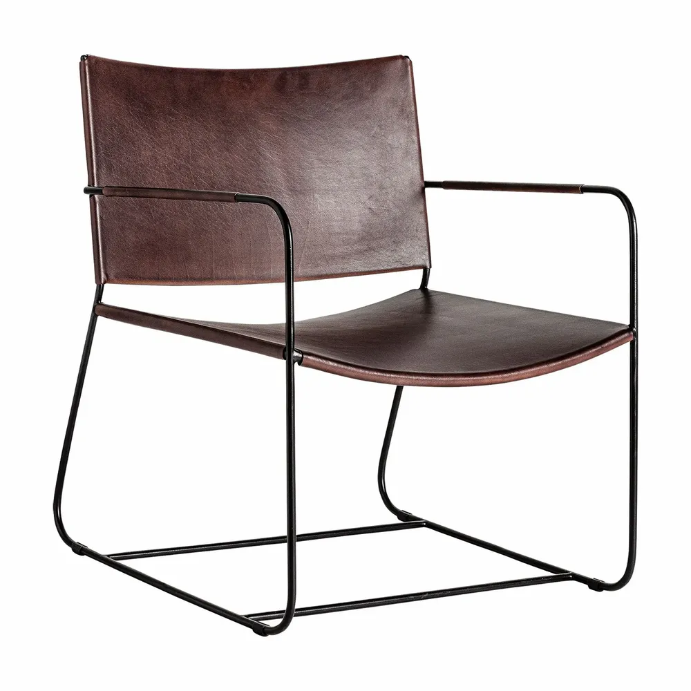 Fauteuils - Fauteuil en fer marron 62x68x73 cm - VICAL