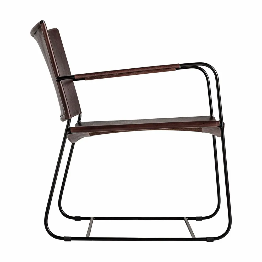 Fauteuils - Fauteuil en fer marron 62x68x73 cm - VICAL