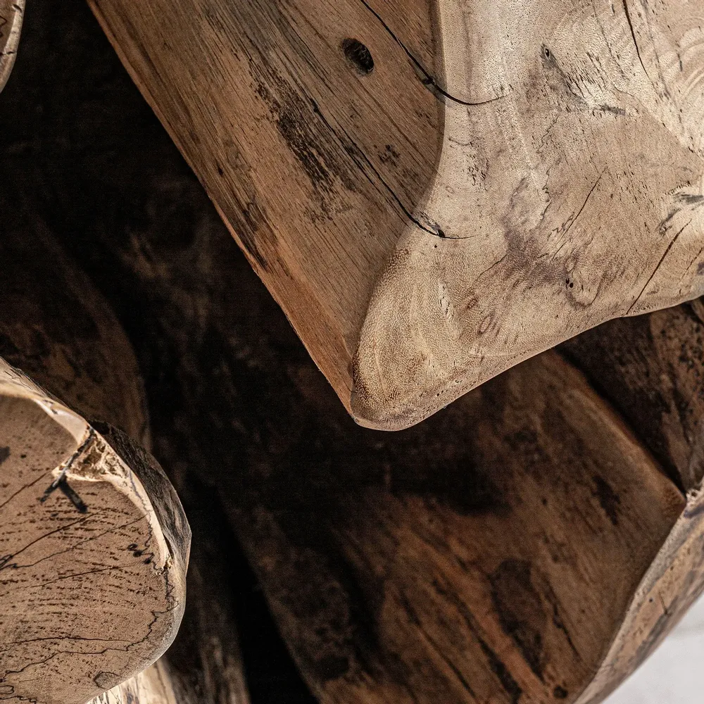 Coffee tables - Coffee table in brown 53x57x32 cm - VICAL