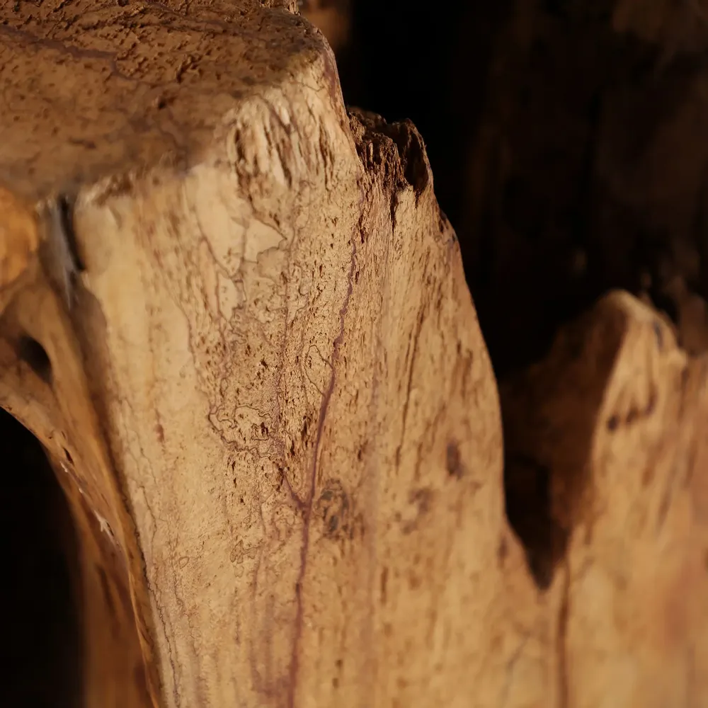 Autres tables  - Table basse en bois de suar marron 41x41x80 cm - VICAL