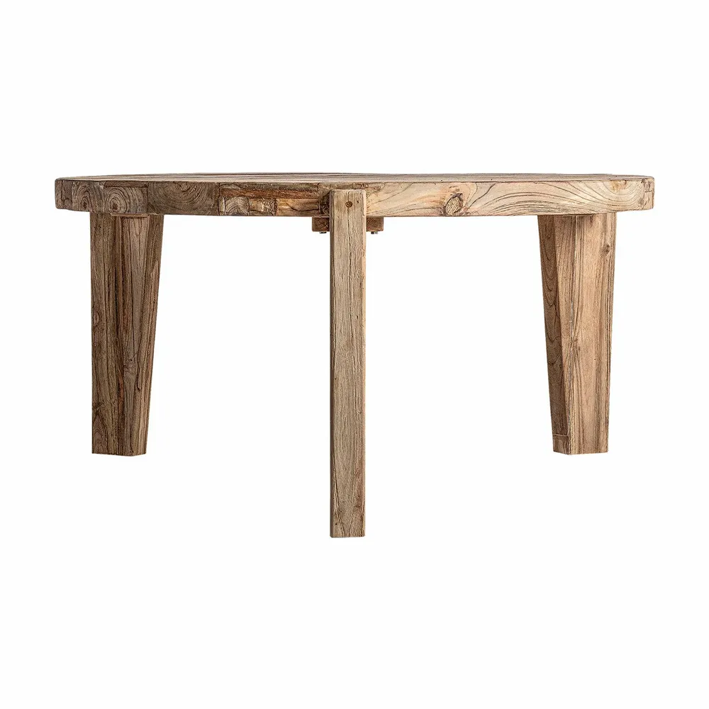 Coffee tables - Brown railway wood coffee table 107x107x46 cm - VICAL